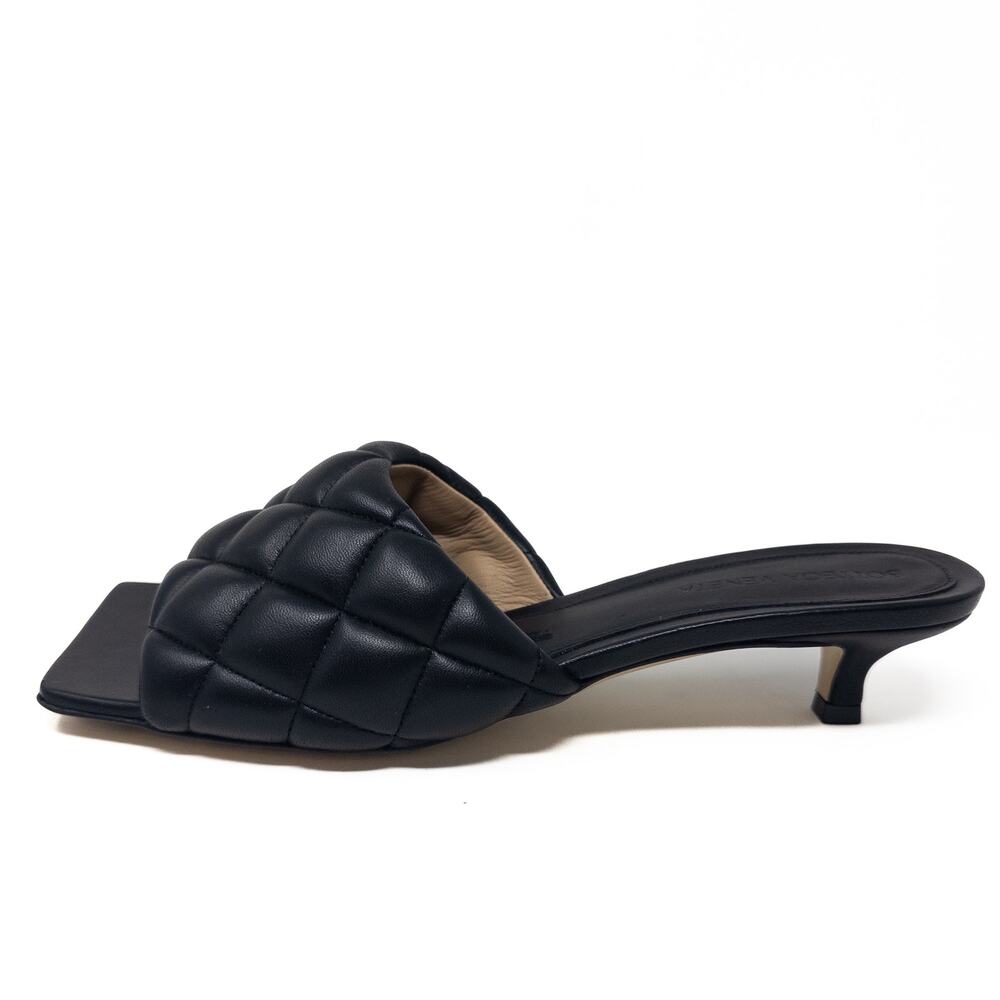 Bottega Veneta Black Quilted Kitten Heel Pumps EU 37.5 US 7.5